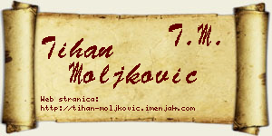 Tihan Moljković vizit kartica